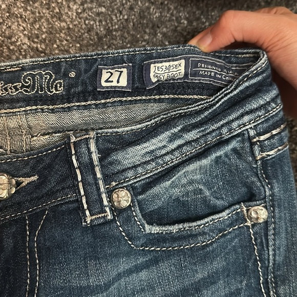 Miss Me Blue Easy Boot Jeans with Embroidered Details - Picture 3 of 3